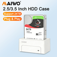 MAIWO 2.5/3.5 Inch HDD Enclosure USB3.0 to SATA External Hard Drive Docking Station 5Gbps Adapter 24TB Capacity Support UASP