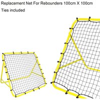 Football Rebound Net with 20 Elastic Ropes –Kickback Goalkeeper Training Net for Solo Practice, Target & Passing Drills