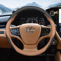 Leather Car Steering Wheel Cover For LEXUS RX NX UX ES TX LX600 LM GX LS TXL VX Series 2026 Auto interior LEXUS RX Accessories