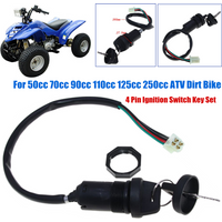 ATV Ignition Key Switch Universal 2 Wires Ignition Keys Start Switch Lock Key For ATV Go Kart Scooter Motorcycle Quad