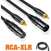 XLR Female/Male to Rca Male radio cable 3Pin XLR male to single phono RCA coaxial shield cable Gold plated 0.5m 1m 3m 5m 10m 15m