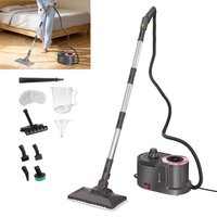 BRIEFNESS Portable Steam Cleaner 1.9L 110℃ 40min 3m Cord Floor Window Fabric Car Interior Kitchen Handheld Steam Clean w Brush
