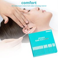 24Pcs Sticky Ear Care Sticks Soft Silicone Adhesive Tips Disposable Reusable Personal Hygiene Wand for Adults Kids Outer Ear