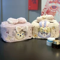 Disney StellaLou ShellieMay Cosmetic Bag Cute Plush Bag Lovely Anime Handbag High Capacity Travel Makeup Bag Xmas Gifts Girl