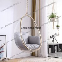 Nordic Patio Swing Hammock Balcony Leisure Egg-shaped Chair Indoor and Outdoor Swing Creative Acrylic Transparent Hanging Bask