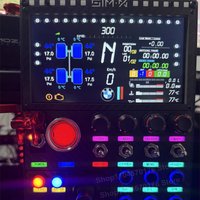 SIMX 7-inch PC Racing Simulator Control Box RGB Instrument Central Control Box PRO Version For Logitech G29 MOZA Thrustmaster