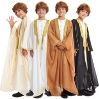 Eid Muslim Boys Robe Dishdasha Children Open Abaya Prayer Kaftan Ramadan Morocco Jubba Modest Islamic Dubai Saudi Abayas Thobe