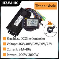JRAHK 1000W-2000W 36V-72V BLDC Electric Bike Sine Controller Accessories Electric Scooter Controller + Large Screen Display Kit