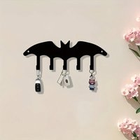 Bat-Shaped Key Holder Wall Mount, Easy Install Key Hooks for Entryway, Living Room & Porch Decor