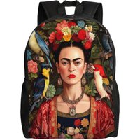 F-Frida K-Kahlo Flower Print Backpack Aesthetic Backpacks Girl Workout Print School Bags Custom Rucksack