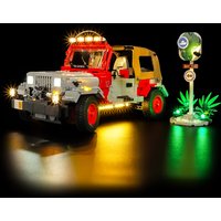 HPROSPER 5V LED Light (No Model) For LEGO 77984-Jurassic Park Jeep Wrangler Decorative lights With battery box