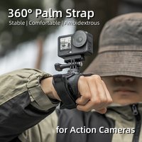 360° Swivel Palm Strap Mount Wrist Hand Strap for GoPro Hero 13 12 11 Insta360 DJI Osmo Action 6/5/4 Sport Camera Accessories