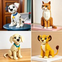 2026 new Cartoon Animal Model Lion King Orange Cat Dog Puppy Building Block Series Kids Toys