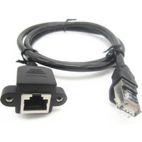 Network Extension Cable RJ45 Rj-45 Male To Female Cable Screw Panel Mount Ethernet LAN Short Cable Cord 30/60/100CM