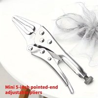 5-inch Heavy-duty Mini Needle Nose Pliers Universal Fixed Pliers Pressure Pliers Round Mouth Straight Mouth Metal Clamping Tool