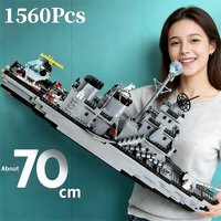 Huge Size Navy Building Blocks Set Warship Blocks Aircraft Carrier Model Ship Blocks Boys DIYAssembly Toy Childrens Holiday Gift