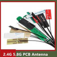 10pcs 2.4G 5.8G Dual Band 10DBI Flexible patch Antenna Omni Wifi 2.4GHZ Internal 1.13 RF Cable PCB Antenna FPC With UFL Girding