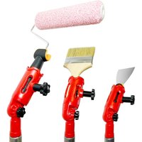 Multi-Angle Paint Brush Extender Rotating Head Plastic Extension Pole Attachment Holder Corner Tool Walls Edges Corners