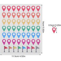 336pcs Self Adhesive Map Location Stickers Colorful Pointer And Flag Labels For Travel Maps Peel And Stick Indicator Markers
