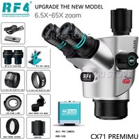 RF4 CX71 PREMIUM 30°C Ergonomic Trinocular Stereo Microscope Real-time Current Tracking Curve Display For Phone Soldering Repair