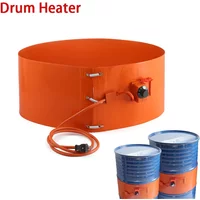 200L Silicone Band Drum Heater Blanket Oil Biodiesel Plastic Metal Barrel Gas Tank With Knob Temperature Controller Heater