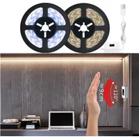 5V LED Under Cabinet Light USB Smart Dimmer Gesture Sensor Switch Control for Cabinet Closet Kitchen Wardrobe Counter Bedroom