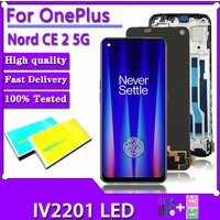6.43"New AMOLED For OnePlus Nord CE 2 5G LCD Screen Display+Touch Panel Digitizer For OnePlus Nord CE2 5G IV2201 Display