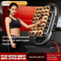 32-Heads Fascia Gun Deep Tissue Muscle Massager Professional High Quality Wireless Frequency Vibration Red Light Masajeador