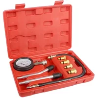 Car Cylinder Tester Kit Gasoline Engine Compression M14 Pressure Meter Psi With Gauge 0-300 M10 Adapter W1v8