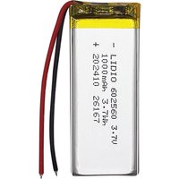 3.7V 1000mAh Lithium Polymer LiPo Rechargeable Battery 602560 For Mp3 DVD PAD Mobile Phone Bluetooth Speaker Recorder Massager