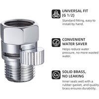 Brass Shower Flow Control Valve G1/2 Quick-opening Shower Head Shut Off Valve Female Male Water Shut-Off Handheld Shower Head