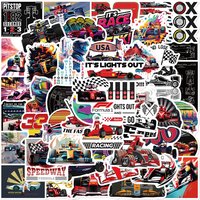 50PCS Formula 1 Car Graffiti Sticker Cool Race Car Decals For Laptop Phone Guitar Skateboard Fridge Helmet Waterproof Kids Toys