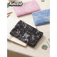 Marble Texture Pencil Case, Zipper Pen Pouch, Minimalist Stationery Organizer, Soft School Supplies Storage Bag Back to School
