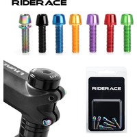 6pcs/set Bicycle Handlebar Screws Titanium-plated Colorful Steel M5*18MM MTB Bike Handle bar Stem Riser Screw In Bolts