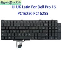 UI UK Latin Keyboard Backlit For Dell Pro 16 Plus PB16250 PB16255 P135F PC16250 PC16255 0YJCJ4 06JFCM 09NP4C Notebook Teclado