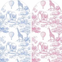 Mehofond 2-sided Safari Arch Backdrop Elegant Blue Pink Animal Newborn Birthday Party Hot Balloon Decor Baby Shower Background