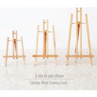Trapezförmige Staffelei aus Holz, tragbare faltbare Displayhalterung auf dem Schreibtisch, Mal-Party-Staffelei, verwendet zum Malen von Kunstpräsentat
