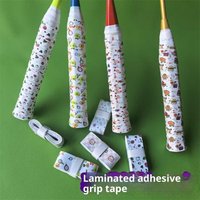 ใMKใ1Pcs Sweat-Absorbent Non-Slip PU Handle Grip Tape Cartoon Design Tennis Overgrip For Badminton/Squash Rackets