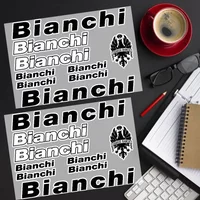 AliExpress NONE 1SET Multi-Size Black-White Bianchi Logo Emblem Sticker Waterproof Self-Adhesive Bicycle Frame Decor Decal