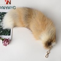 2024 New Fashion Fox Tail Keychain Wolf Tail Fur Tassel Bag Tag Black And Brown Pom Pom Charm Keyring Holder Strap Chain Gifts
