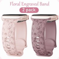 2 Pack Straps for Apple watch band 42mm 44mm 40mm 46mm 41mm Floral Engraved bracelet correa iWatch Series 10 8 7 6 9 SE ultra 2
