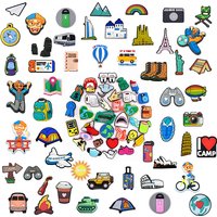 Travel Outdoor Adventure Mix Shoes Charms with charming cartoon hairstyle,travel sandals, children's and boys' Xmas party gifts