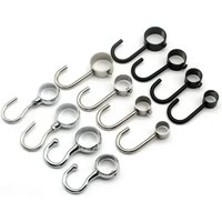 Stainless Steel Hook Hanging Tube Pipe Rod for Kitchen Wardrobe Bathroom