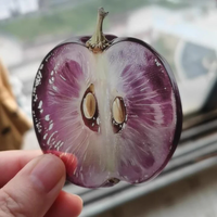 New Delicate Transparent Acrylic Apple Bookmark Reading Mark Girl Gift Premium Feeling Cute Grape Tomato Bookmarks Toy