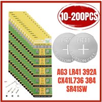 10-200PCS AG3 LR41 L736 392 384 192 Button Batteries1.5V Alkaline Button Cell Battery for Watch Toy Clock Car Remote Control