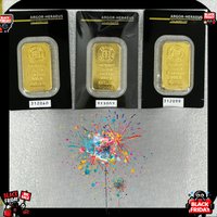 1oz/2.5g/5g/10g/20g/50g/100g Sealed packing Copper Gold Bar 24k Gold Plated Bullion Ingot Bar Unique Serial No.