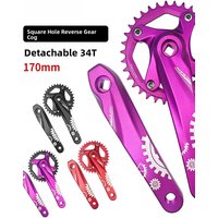 XTLM Mountain Bike Crankset Removable Single Disk 9-11-12 Speed 34T Off-Road Cycling Aluminum Alloy Pedal Gear System Upgrade