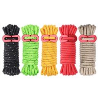 4m Reflective Guy Lines Tent Cord Dia 4mm with Adjuster Tensioner Outdoor Camping Guyline Rope for Tent Tarp Backpack Hiking