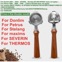 51mm 2 Spout 3 Ears Stainless Steel Coffee Portafilter Filter Holder for Donlim/Petrus/maxim/Derlla Espresso Machine Accessory