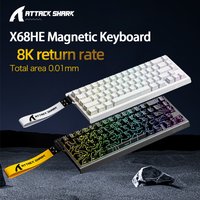 ATTACK SHARK X68HE X68Pro He magnetische mechanische Tastatur für Pro Gaming 0,01 mm Rapid Trigg 8000 Hz SOCD/Rs 0,125 ms 128K Rate